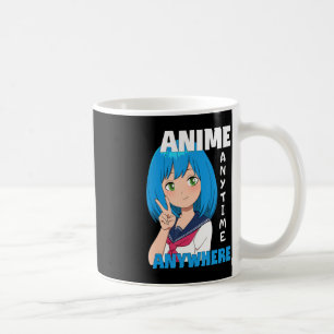 Anime Anytime Anywhere Anime Girl コーヒーマグカップ