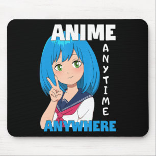 Anime Anytime Anywhere Anime Girl マウスパッド