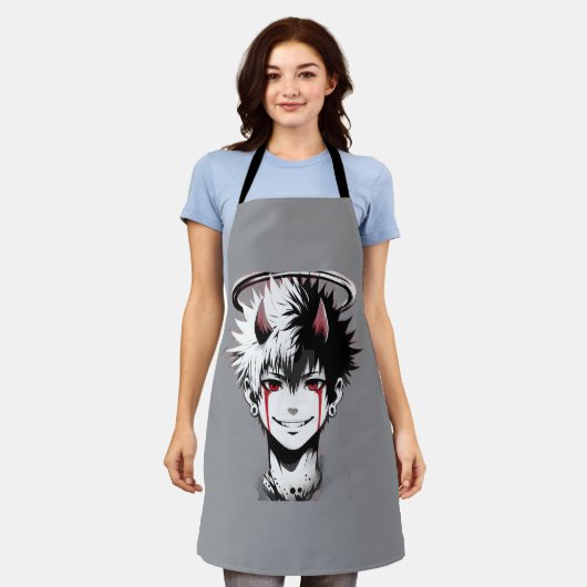 Anime Apron For Him or Her エプロン (着用した状態)