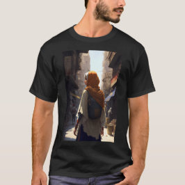 Anime Arab Women Walking through Middle Eastern Ci Tシャツ