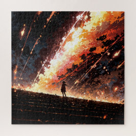 Anime art with vibrant sky ジグソーパズル