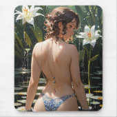 Anime beautiful girl Mouse pad マウスパッド (正面)