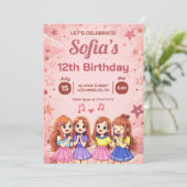 Anime Best Friends Squad Birthday 招待状 (スタンド正面)