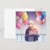 Anime Boyバースデーカード (正面/裏面)