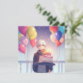 Anime Boyバースデーカード (スタンド正面)