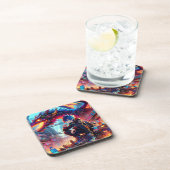 Anime Boy and Dragon in a Dystopian World コースター (右側)