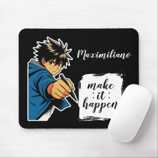 Anime Boy Make It Happen Personalized Mouse Pad マウスパッド