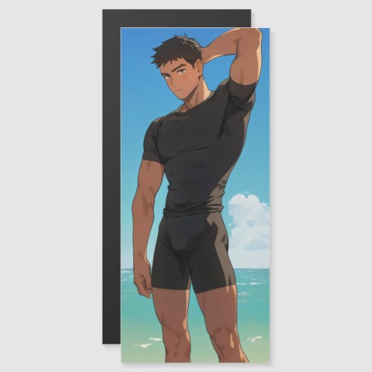 Anime Boy onビーチ (正面/裏面)