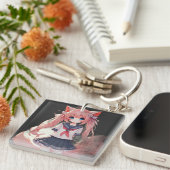 Anime cat girl キーホルダー (正面右)