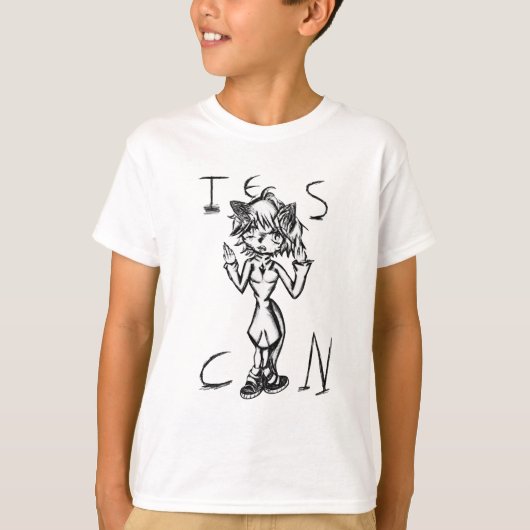 Anime Cat Girl Tシャツ (正面)