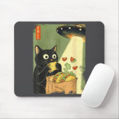 Anime Cat Japanese Tacos UFO Apparel マウスパッド (マウス)