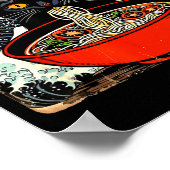 Anime Cat Ramen Japanese Funny Graphic Tees Kawaii ポスター (角)