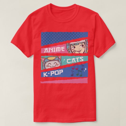 Anime Cats KPop Japanese Art Manga Otaku Kawaii Ja Tシャツ (デザイン正面)