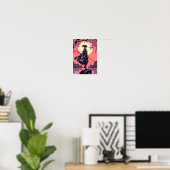 Anime Cherry Blossom Samurai Wall Art ポスター (ホームオフィス)