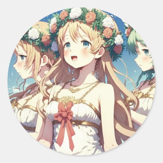 Anime Chor ラウンドシール (正面)