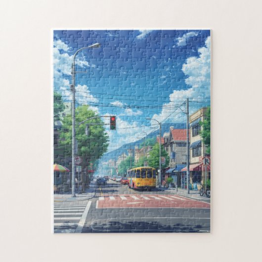 Anime City Street Jigsaw Puzzle – Bright Summer To ジグソーパズル (縦)