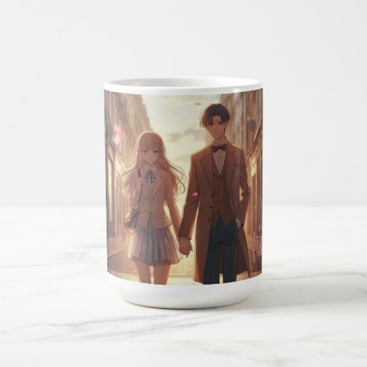  Anime Couple Valentine's Day Mug コーヒーマグカップ (中央)