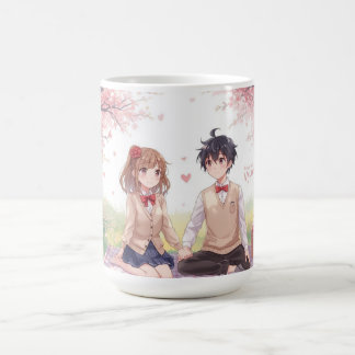Anime Couple Valentine's Day Mug コーヒーマグカップ