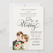 Anime Couple Wedding 招待状 (正面)