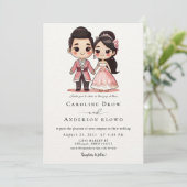 Anime Couple Wedding 招待状 (スタンド正面)