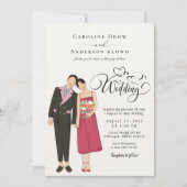 Anime Couple Wedding 招待状 (正面)