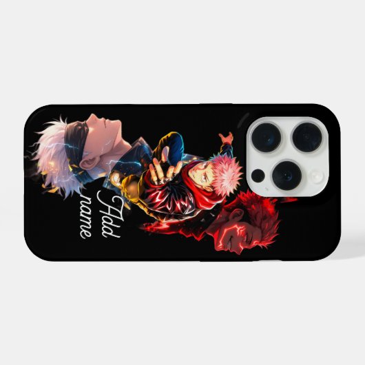 Anime Custom Name Phone Case – Personalized Jujuts iPhoneケース (裏面横)
