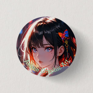 anime cute girl design 缶バッジ