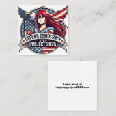 Anime Defect Democracy, ストップ Project 2025 スクエア名刺 (正面/裏面)