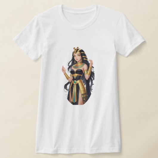 Anime Egyptian Pharaoh Queen – Majestic Royal Tシャツ (レイダウン)