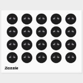 Anime Eyes Pastel Goth Aesthetic Tee ラウンドシール (シート)