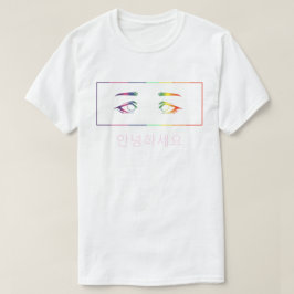 Anime Eyes Rainbow Tシャツ[hello] Tシャツ