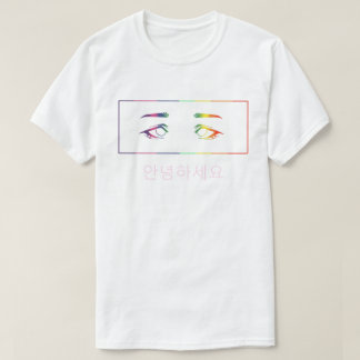 Anime Eyes Rainbow Tシャツ[hello] Tシャツ