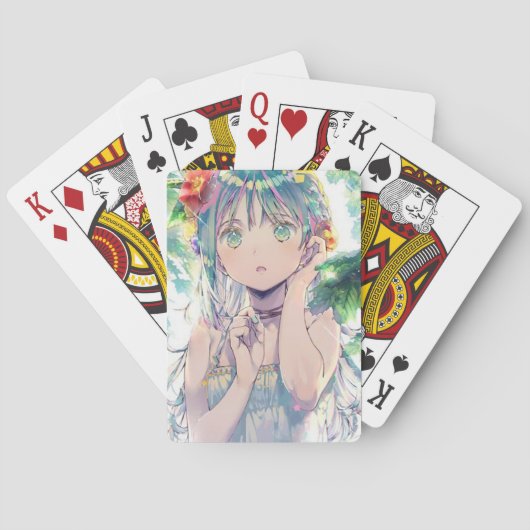Anime faced box of playing cards トランプ (裏面)