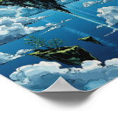 Anime Floating Sky Islands Fantasy Wall Art ポスター (角)