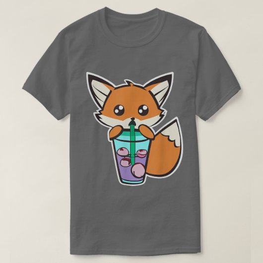 Anime For Drink Boba Milk Bubble Teaかわいい100 Tシャツ (デザイン正面)