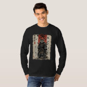 Anime for Men, Samurai Raccoon Graphic, Japanese W Tシャツ (正面フル)