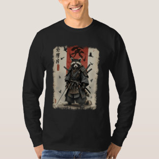 Anime for Men, Samurai Raccoon Graphic, Japanese W Tシャツ