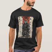 Anime for Men, Samurai Raccoon Graphic, Japanese W Tシャツ (正面)