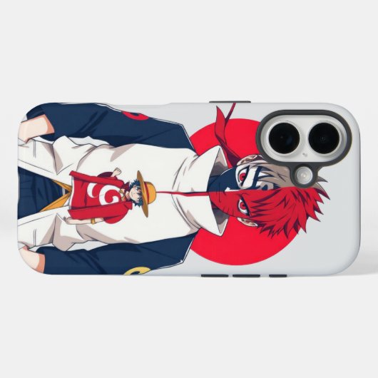 Anime Fusion iPhone Case – Luffy One Piece & Pain Case-Mate iPhoneケース (裏面 (横))