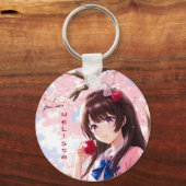 Anime Girlの名前の追加 キーホルダー (正面)