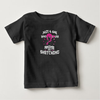 Anime Girlアニメ服を愛する女の子Tee ベビーTシャツ