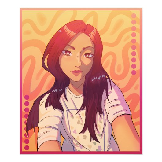 Anime, girl  フォトプリント            (正面)