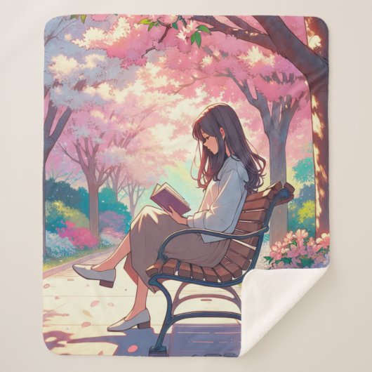 Anime Girl 読's in the Park シェルパブランケット (正面)