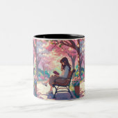 Anime Girl 読's in the Park ツートーンマグカップ (中央)