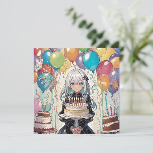 Anime girl A birthday招待状 (スタンド正面)