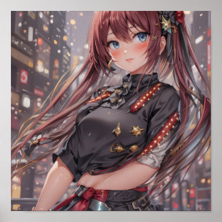 Anime Girl AI生成 ポスター