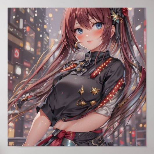 Anime Girl AI生成 ポスター (正面)