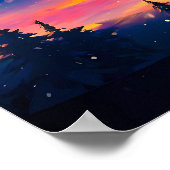 Anime Girl at the Skyプリントポスター ポスター (角)