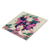 Anime Girl Crowned with Lotus Blossoms タイル (側面)