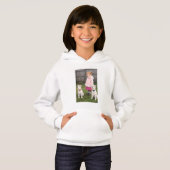 Anime Girl & Dogs Cute Hoodie for Girls (正面フル)